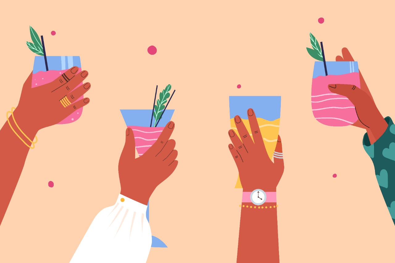 Copo de adultos com restrições alimentares não entra bebida aleatória! brinde